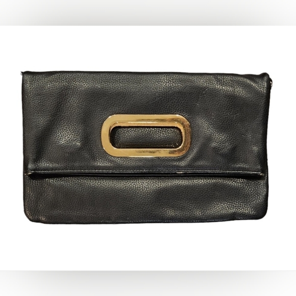 Aldo Black and Metal Gold Handle Bag - Picture 1 of 4